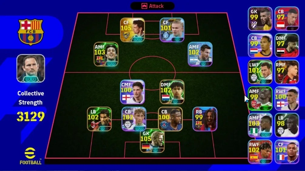 حساب eFootball قوي وفخم