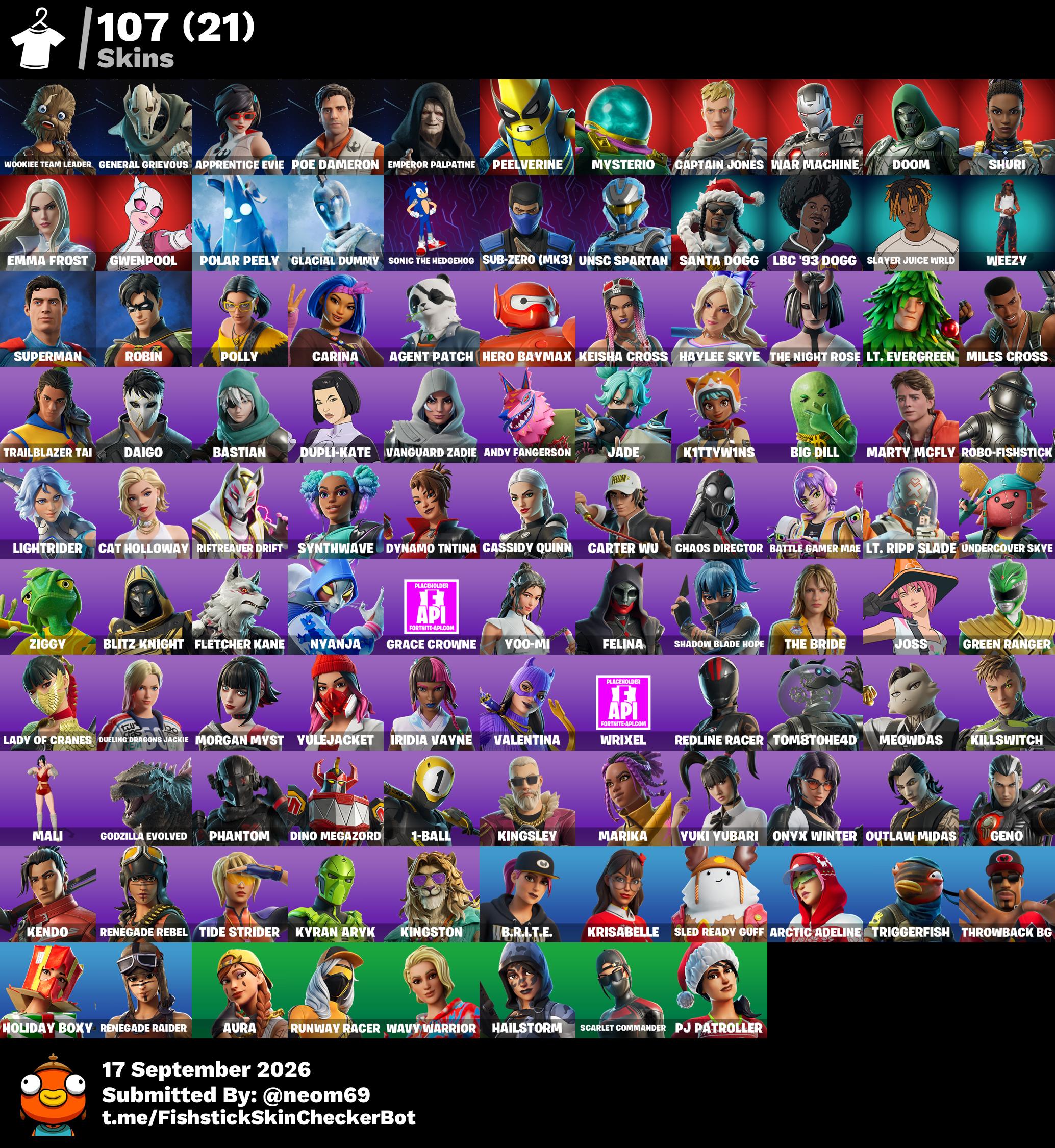حساب فورت 109 سكن + لفل 225 فخم