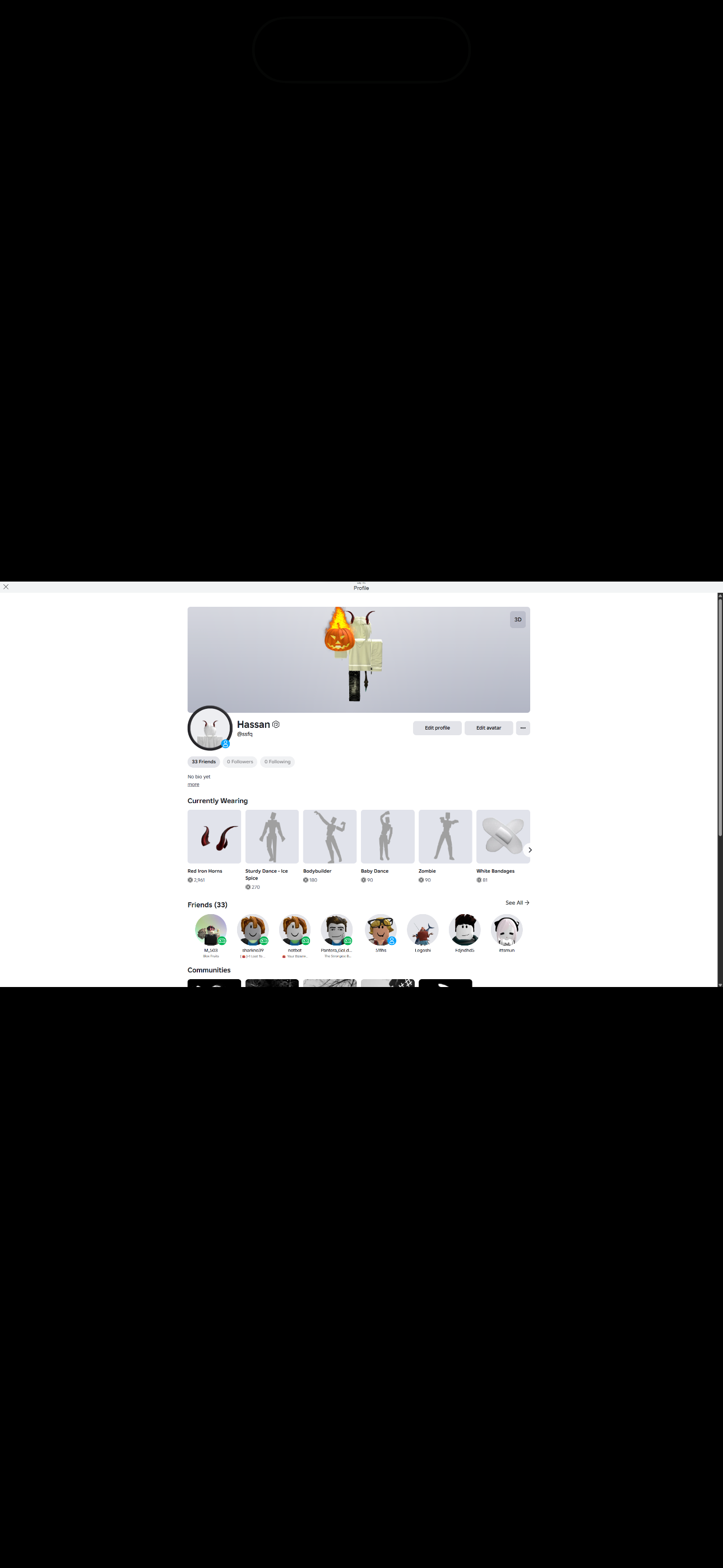 حساب Roblox يوزر  رباعي مكرر  {ssfq}  headless+korblox+red Iron Horns ومشحون فيه بشكل كبير