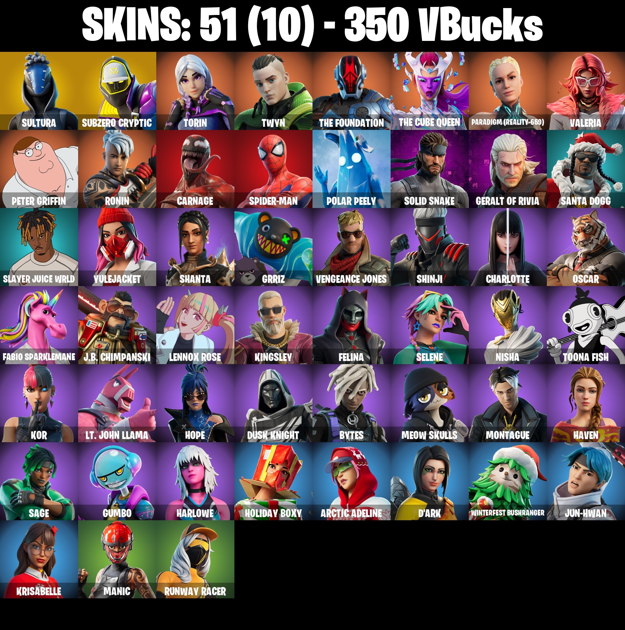 حساب فورتنايت فخم ، قووي ❄️🌨️