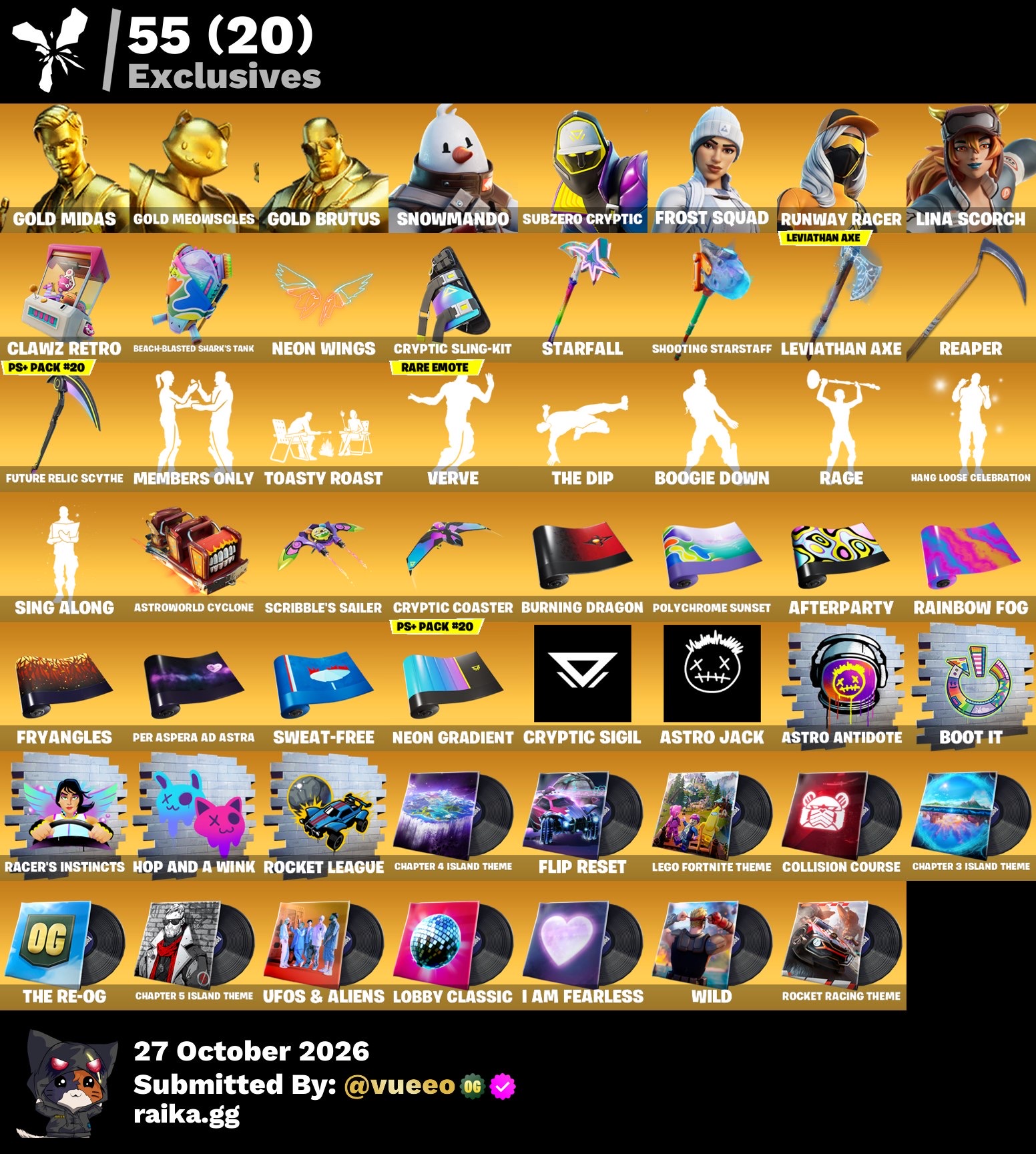 اكس كريتوس + مايدس الذهبي + حزم سوني + 150 سكن عرقققق