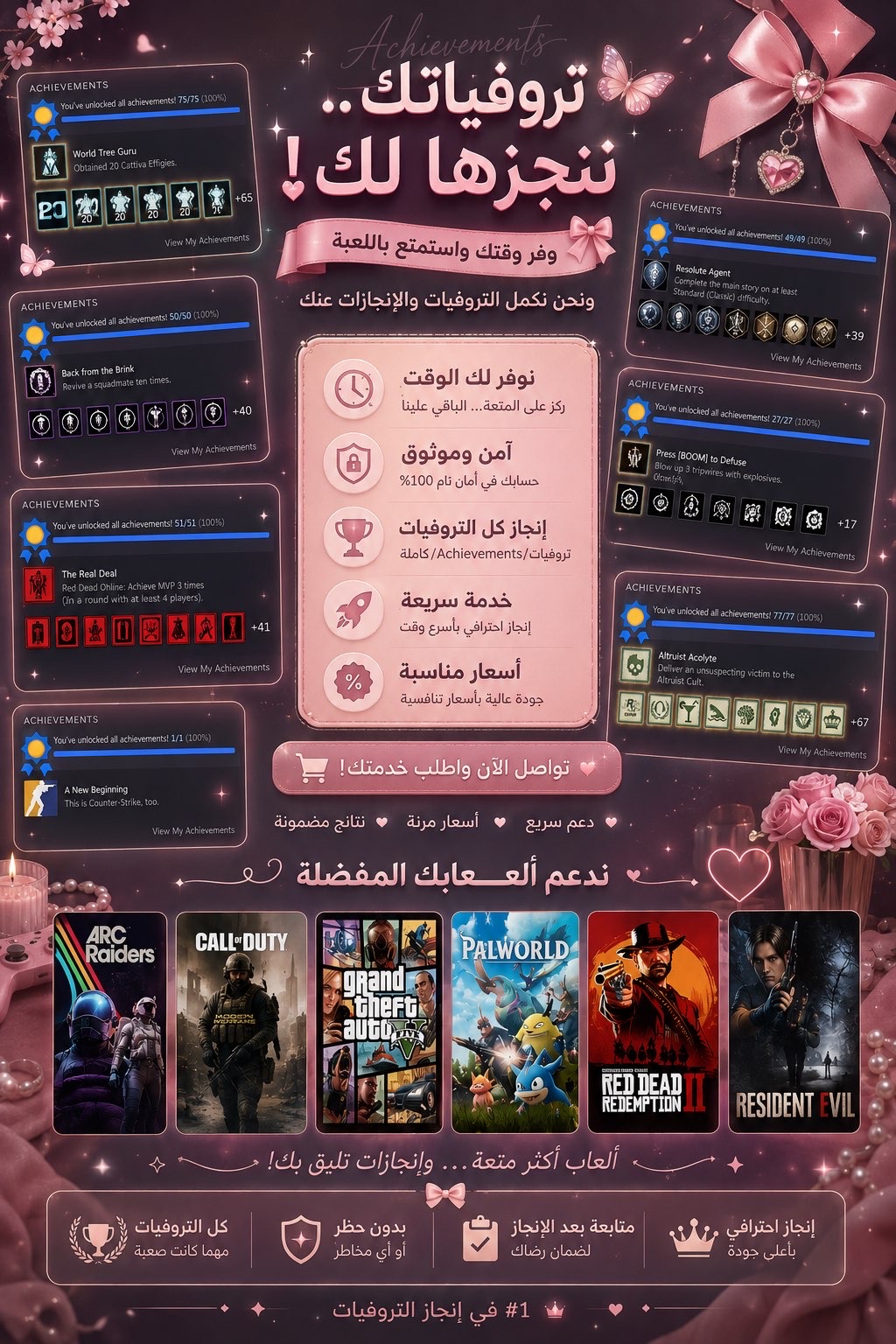� فتح جميع إنجازات Steam | Achievement Unlock | تروفيات الألعاب